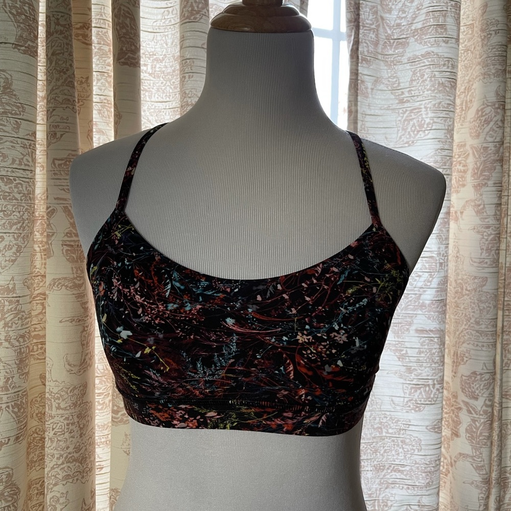 Lululemon Nulu Y Sports Bra Black/Paint Splatter Size… Gem